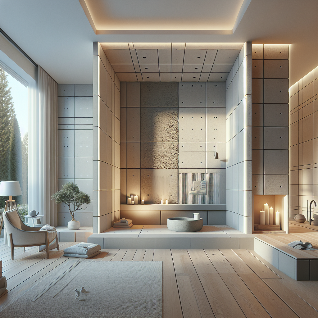Create a professional, photorealistic image that depicts a scene for a Dutch construction/stucco blog. The scene should display the interior or exterior of a modern Dutch home, showing a wall exhibiting impeccably done stucco work. The colors should be neutral tones like white, beige, and grey embodying a clean, minimalist aesthetic. The atmosphere should be bathed in realistic lighting, adding to the high-quality and professional feel of The image. Do not include any text or watermarks.